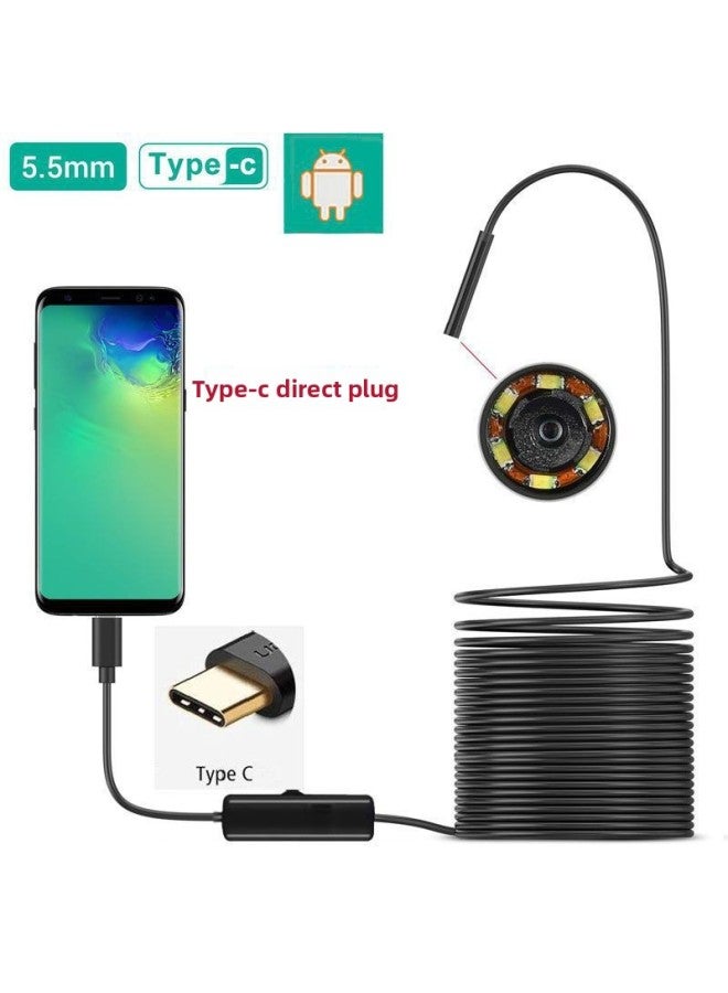Generic Near Focus Probe Waterproof Car Repair Sewer Pipe Endoscope Camera Industrial Android Phone Hd Auto Repair-Color:Android Ladder Model 5.5mm [hd Model] - 3.5m Soft Cord  - Image 2