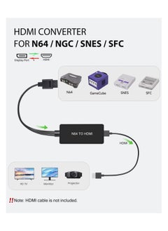 Y&D N64 to HDMI Converter Converts, for N64, SNES, SFC, NGC Retro Game Console.Convert Nintendo64, Gamecube, SFC Signal All Smart TV. Support 4:3 or 16:9 Switching  - Image 2