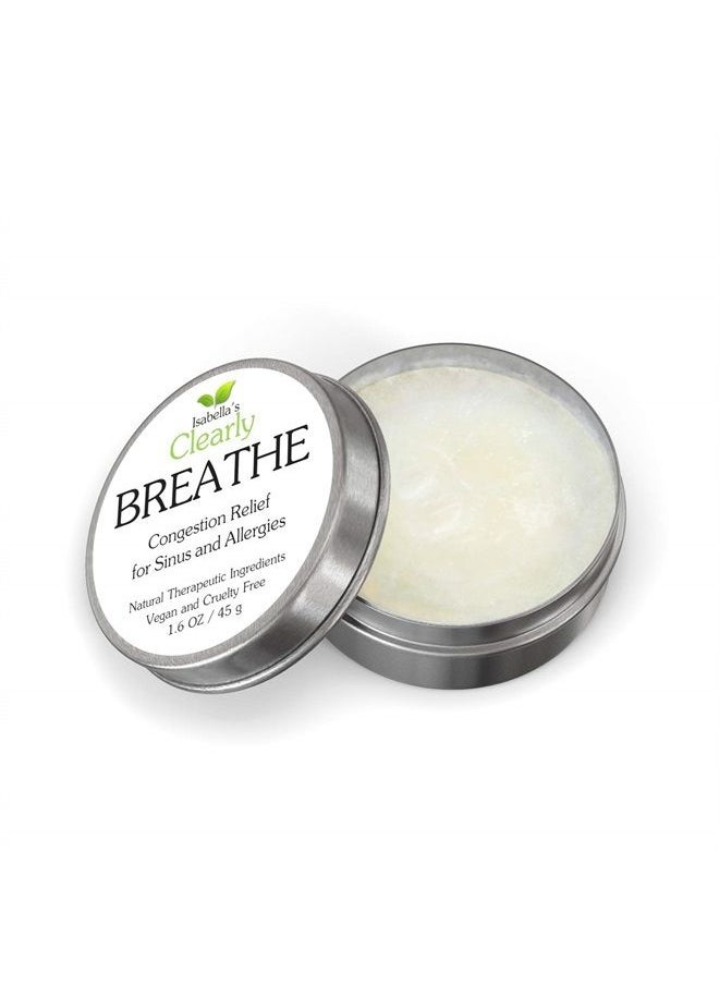 Isabella's Clearly - BREATHE Easy, Natural Aromatherapy Essential Oil Blend for Sinus and Nasal Congestion Relief, Seasonal Allergies | Chest Rub for Adults, Kids, Toddlers, Babies with Peppermint + Eucalyptus | USA Made - Image 1