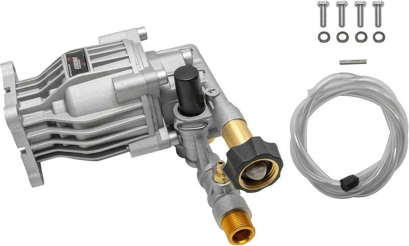 Simpson OEM Technologies 3300 PSI 2.4 GPM Replacement Pressure Washer Pump Kit, Horizontal Axial Cam Replacement Pump for Gas Pressure Washer, 3/4" Shaft, Includes Hardware and Siphon Tube (90028) - Image 1
