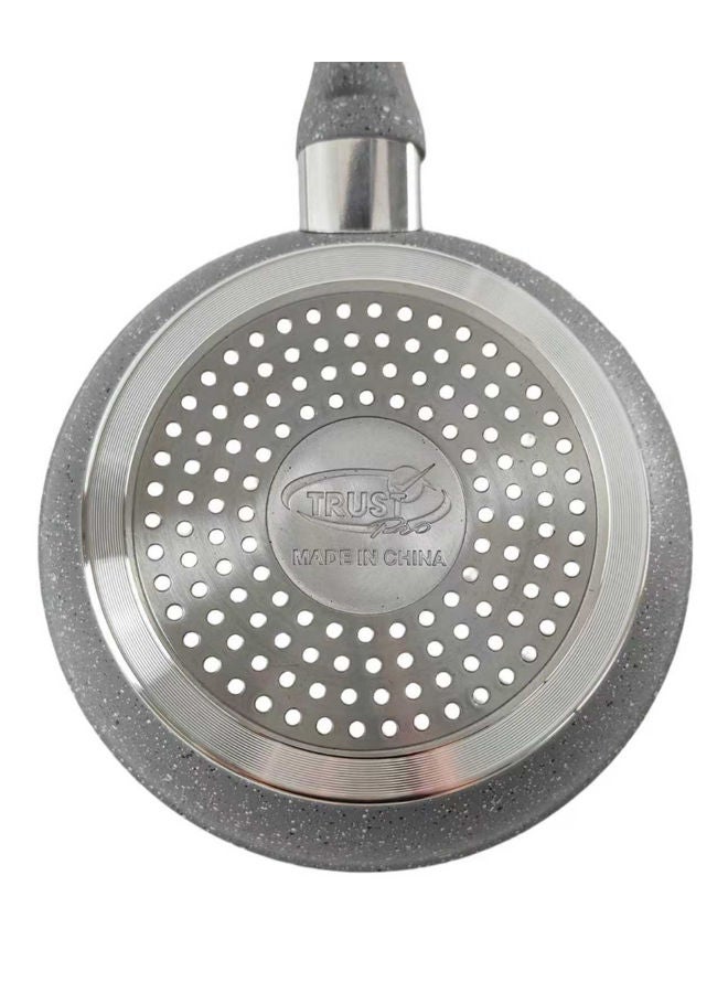 Trust Non-Stick Aluminium Granite Frying Pan With Heat Resistant Handle Grey 24cm - Image 2