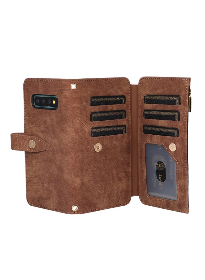 S-TOP Case For Samsung Galaxy S10+ Dream 9-Card Wallet Zipper Bag Leather Phone Case - Image 5