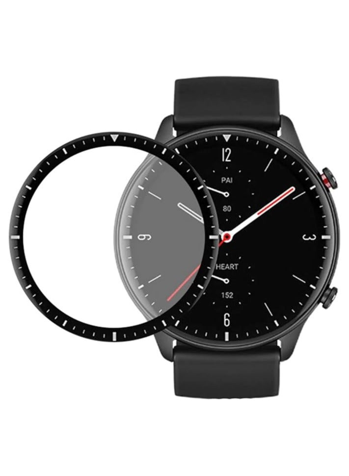 واقي شاشة ELMO3EZZ متوافق مع ساعة Amaizfit GTR 2/ طبقة حماية ناعمة ثلاثية الأبعاد ذات حافة منحنية [مضاد للخدش] [خالٍ من الفقاعات] [مقاوم للغاية للكسر] [حساس للغاية] (ليس زجاجًا) - Image 1