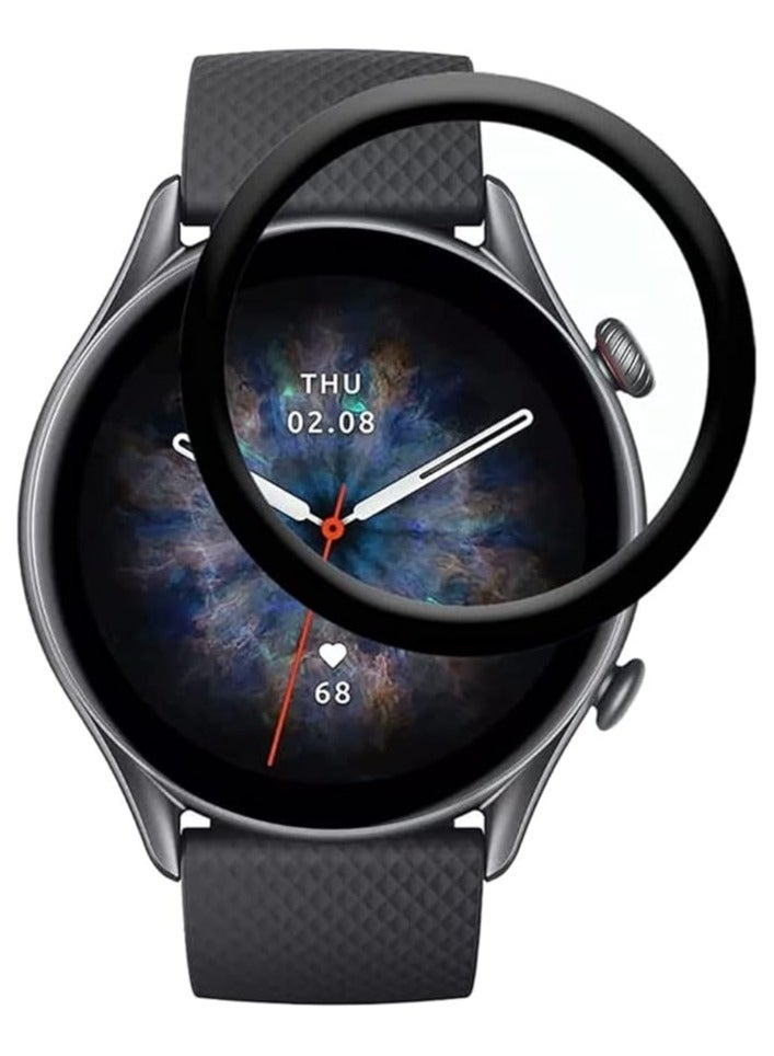 واقي شاشة ELMO3EZZ متوافق مع ساعة Amaizfit GTR 2/ طبقة حماية ناعمة ثلاثية الأبعاد ذات حافة منحنية [مضاد للخدش] [خالٍ من الفقاعات] [مقاوم للغاية للكسر] [حساس للغاية] (ليس زجاجًا) - Image 2