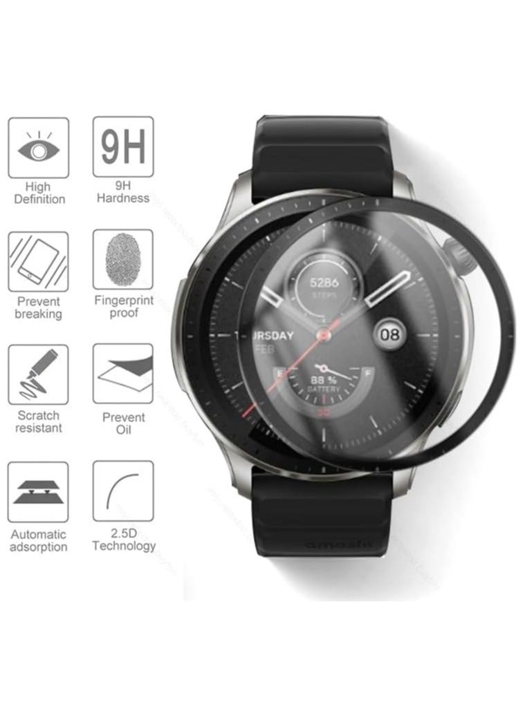 واقي شاشة ELMO3EZZ متوافق مع ساعة Amaizfit GTR 2/ طبقة حماية ناعمة ثلاثية الأبعاد ذات حافة منحنية [مضاد للخدش] [خالٍ من الفقاعات] [مقاوم للغاية للكسر] [حساس للغاية] (ليس زجاجًا) - Image 3