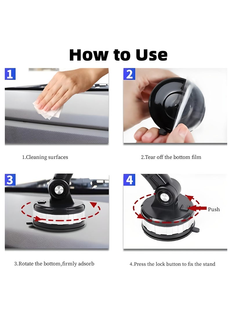 SARAOONT Car Phone Holder Mount Phone Mount for Car Windshield Dashboard Universal Hands Free Automobile Cell Phone Holder Fit iPhone - Image 4