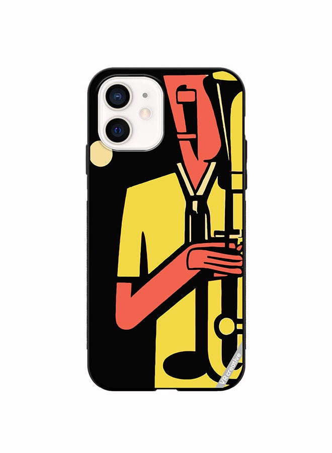 VR CREATIVE Protective Case Cover For Apple iPhone 12 mini Jazz Trumpeter Design Multicolour - Image 1