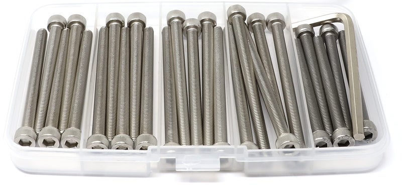 Iexcell 25 Pcs M5 X 60/65/70/75/80Mm Thread Pitch 0.8 Mm Stainless Steel 304 Hex Socket Head Cap Screws Bolts Assortment Kit - Image 2
