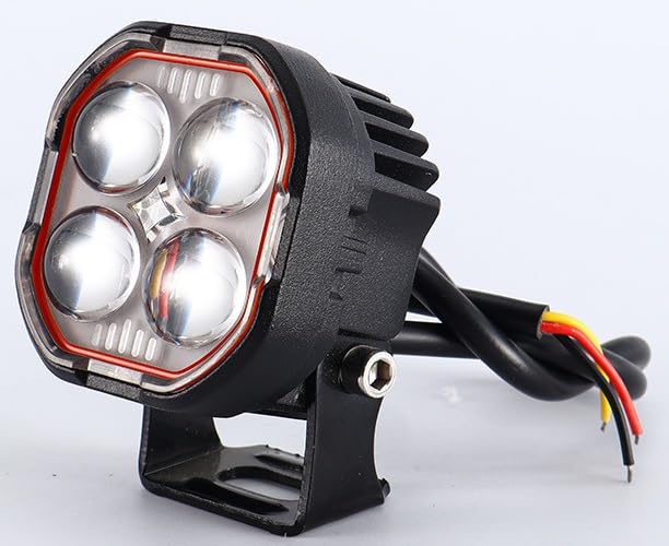 ELTRON TURBO Imported 3 Months Warranty 4 Led 12-24V 110W DC Power Fog Light Waterproof Universal Fit For All Bikes,Scooties,Cars (Pack of 2, Yellow, White, Flashing Reflection, Devil Light, Switch) - Image 4