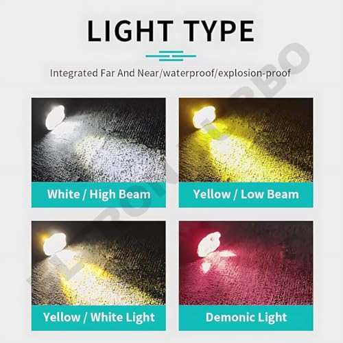 ELTRON TURBO Imported 3 Months Warranty 4 Led 12-24V 110W DC Power Fog Light Waterproof Universal Fit For All Bikes,Scooties,Cars (Pack of 2, Yellow, White, Flashing Reflection, Devil Light, Switch) - Image 5
