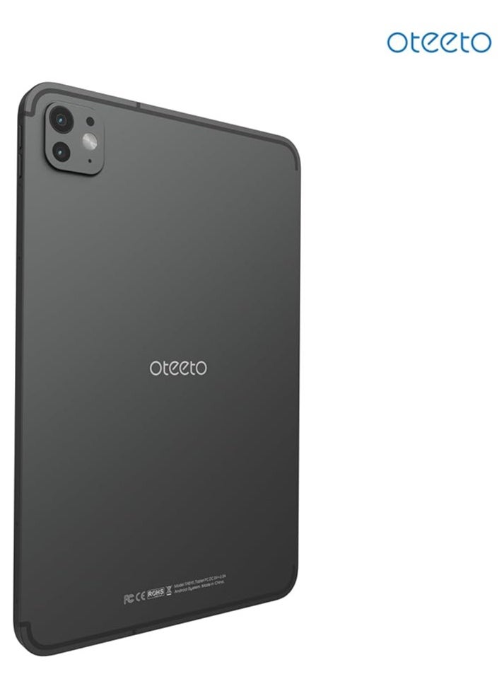 Oteeto - OTEETO TAB 15 Tablet/10.1 Inch/4G SIM/iOS Style Operating System/5G Dual SIM/Octa Core Processor/Included Flip Cover&Keyboard/8GB RAM + 512 GB ROM/Android 13/6000 mAh/8MP Front+13 MP Rear (Gray) - Image 1