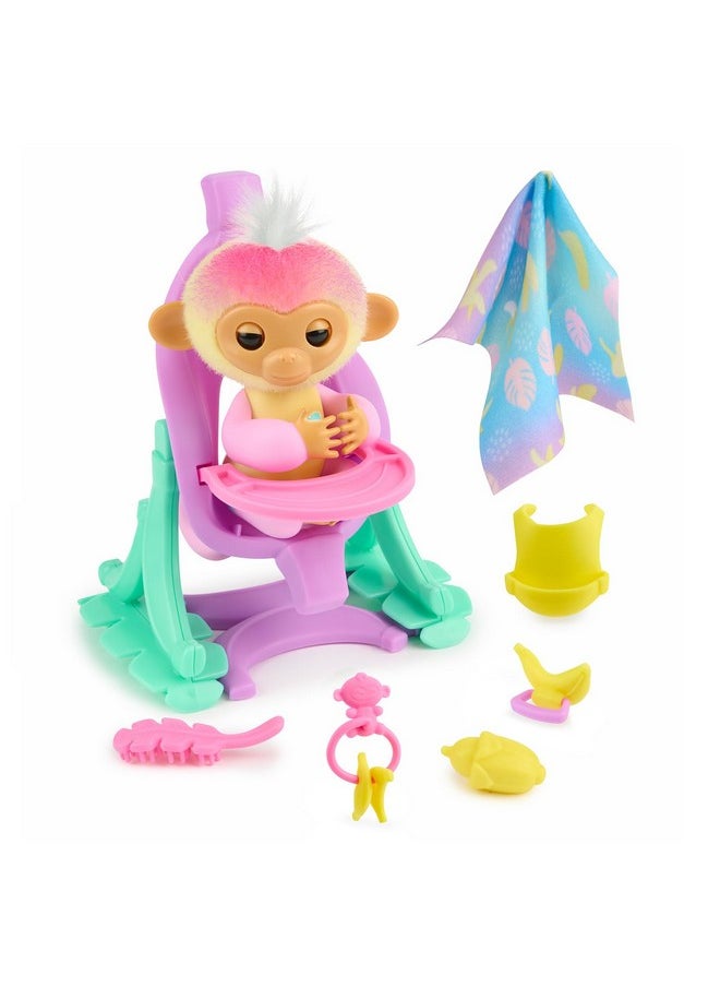 Fingerlings - 2023 Interactive Baby Monkey Nursery Playset - Jas With 2-In-1 Cradle And High Chair, And 6 Accessories (Ages 5+) - Image 1