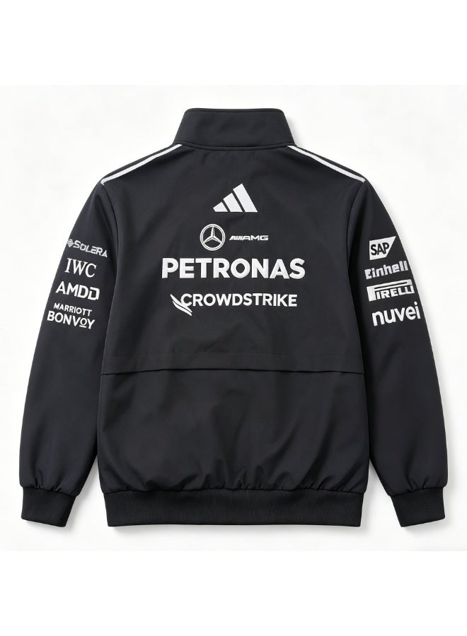 F1 Vuu Racing F1 Formula Racing Team Multi-Design Embroidery Jointed Russell Zipper Jacket Coat - Image 2