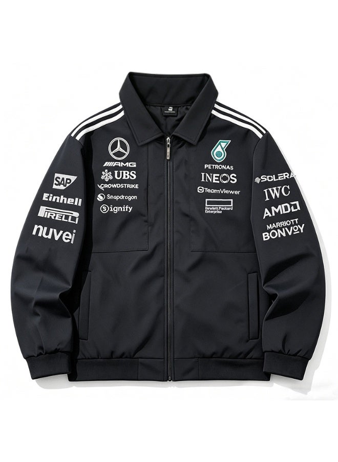 F1 Vuu Racing F1 Formula Racing Team Multi-Design Embroidery Jointed Russell Zipper Jacket Coat - Image 1