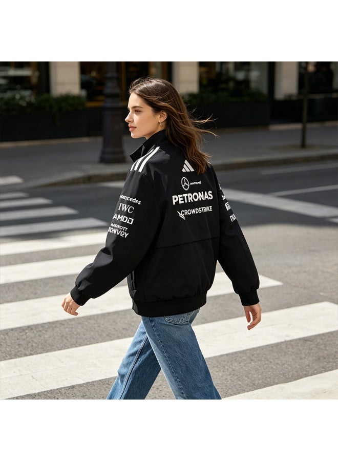 F1 Vuu Racing F1 Formula Racing Team Multi-Design Embroidery Jointed Russell Zipper Jacket Coat - Image 5