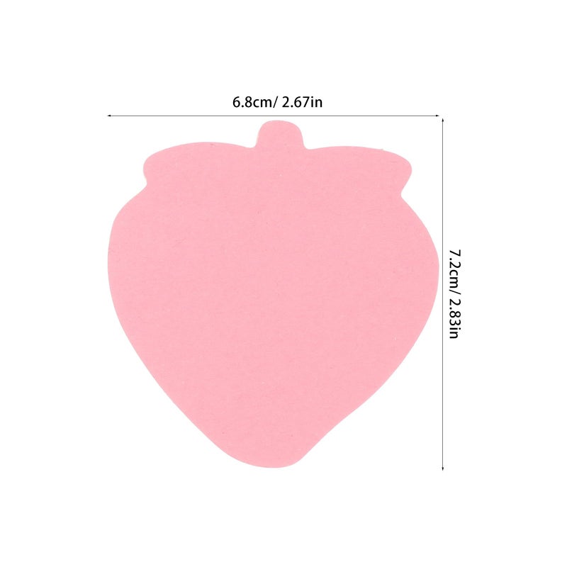 Strawberry Shaped Self Stick Note Pads 10 Pieces Portable Tearable Memo Pads - Image 3