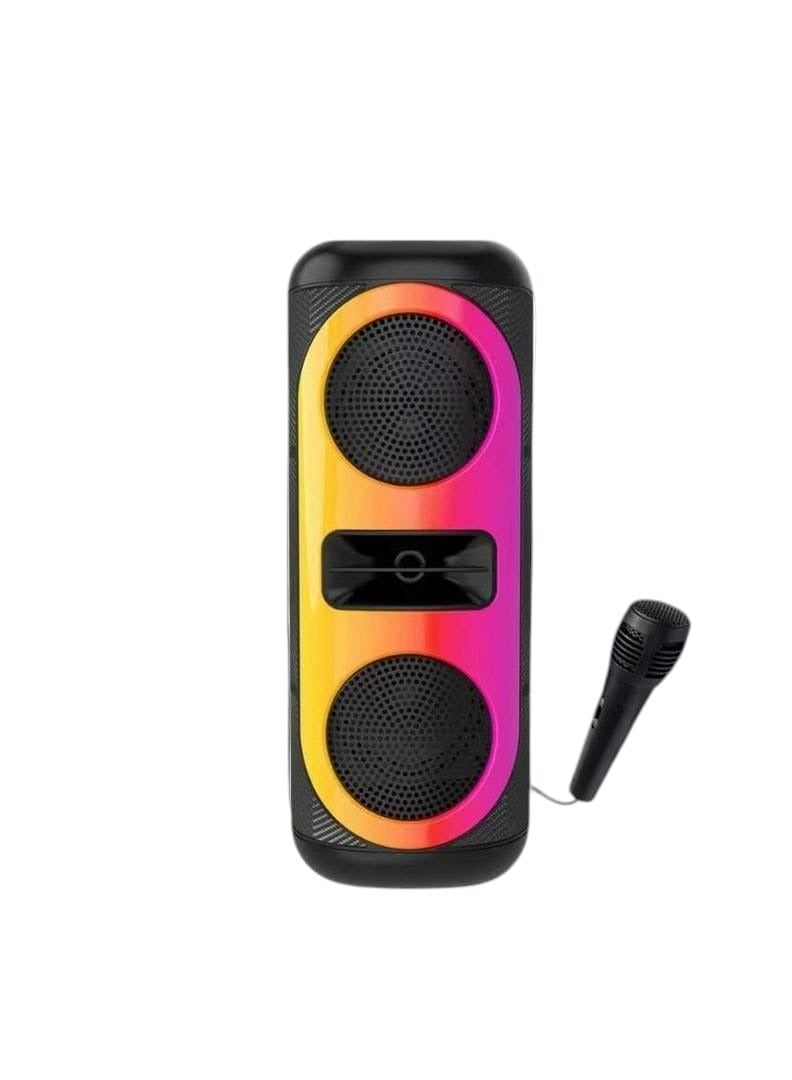 زيرو مكبر صوت بتصميم جديد ZR-690S 1.0 بتصميم جديد مع ميكروفون وبطارية - لون أسود - Image 1