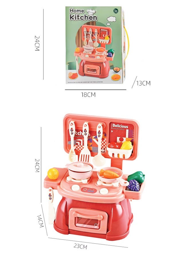 Kitchen Playset,kitchen toys for kids 30pcs Kitchen Pretend Play Toy Set Realistic Kitchen Plastic Miniature Play Toy set Realistic Fruits and Vegetables, Fun and Attractive Toys, Creative Game Enhances Learning and Imagination - Image 2