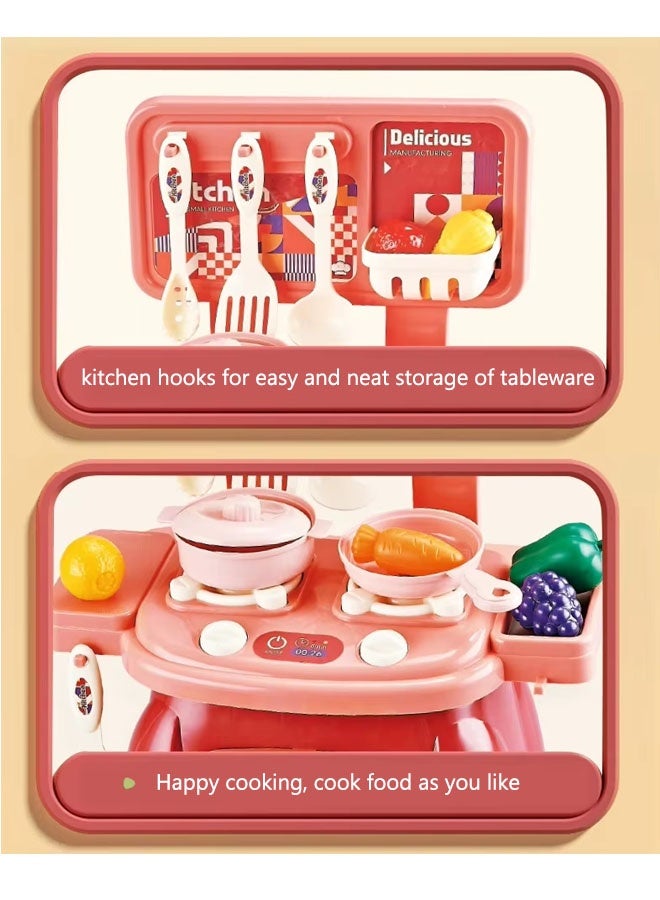 Kitchen Playset,kitchen toys for kids 30pcs Kitchen Pretend Play Toy Set Realistic Kitchen Plastic Miniature Play Toy set Realistic Fruits and Vegetables, Fun and Attractive Toys, Creative Game Enhances Learning and Imagination - Image 4