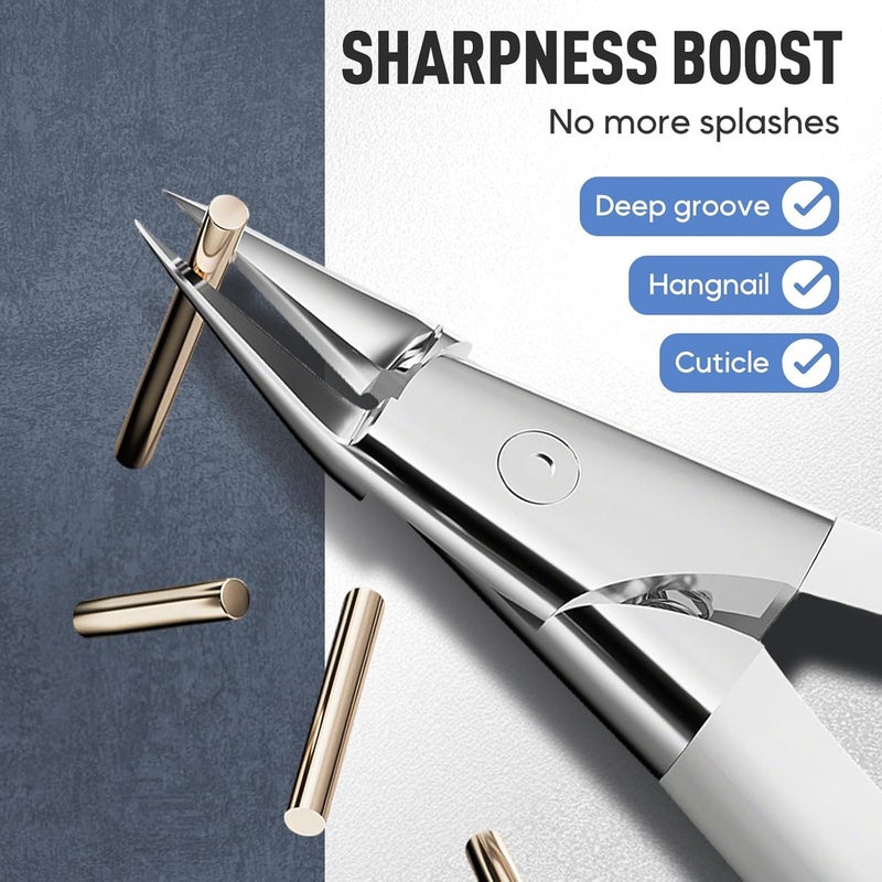 KASTWAVE Toenail Clippers for Thick & Ingrown Nails, 30° Fixed Angle Ultra-Sharp Stainless Steel Nail Clippers with Non-Slip Handle, Easy Use for Seniors & Adults, Black - Image 4