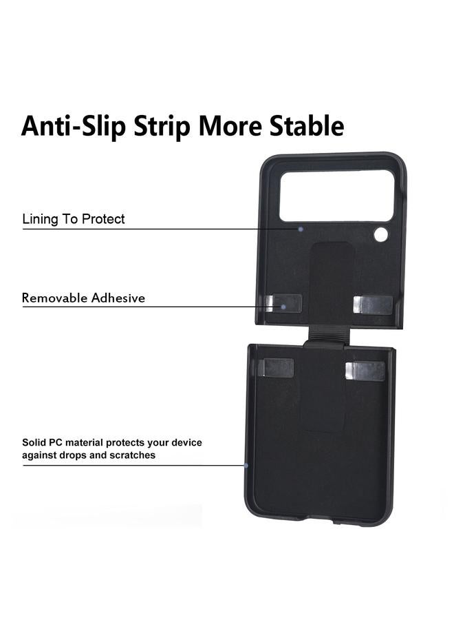 S-TOP Case For Samsung Galaxy Z Flip4 Litchi Texture Protective Phone Case with Ring - Image 3