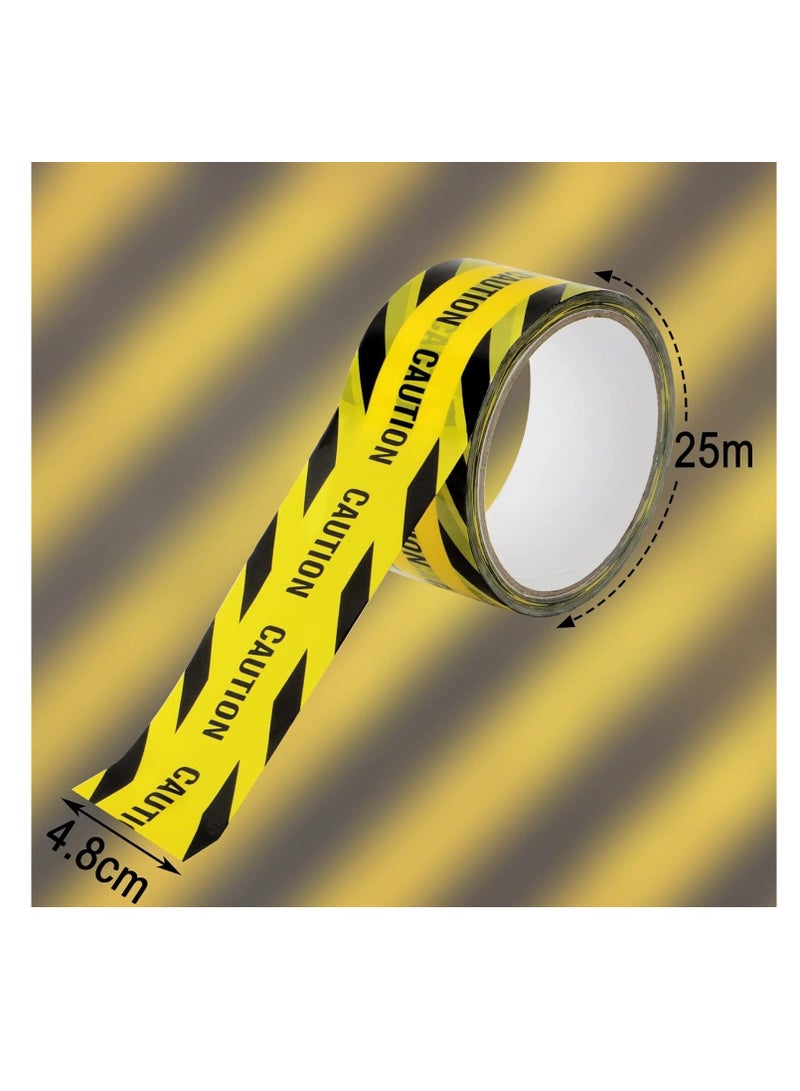 SYOSI Warning Tape Hazard Caution Yellow and Black Barrier Marking Used for Road Construction Warning Transportation of Dangerous Goods Themed Parties 4.8 cm *25 m - Image 3
