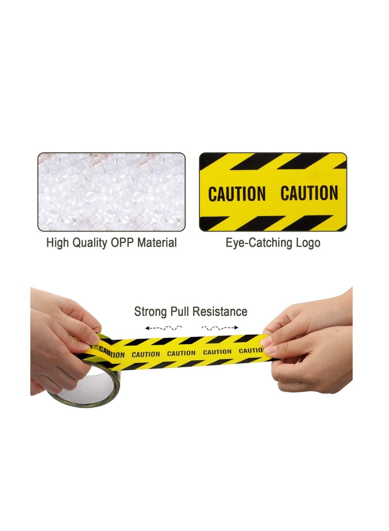 SYOSI Warning Tape Hazard Caution Yellow and Black Barrier Marking Used for Road Construction Warning Transportation of Dangerous Goods Themed Parties 4.8 cm *25 m - Image 4