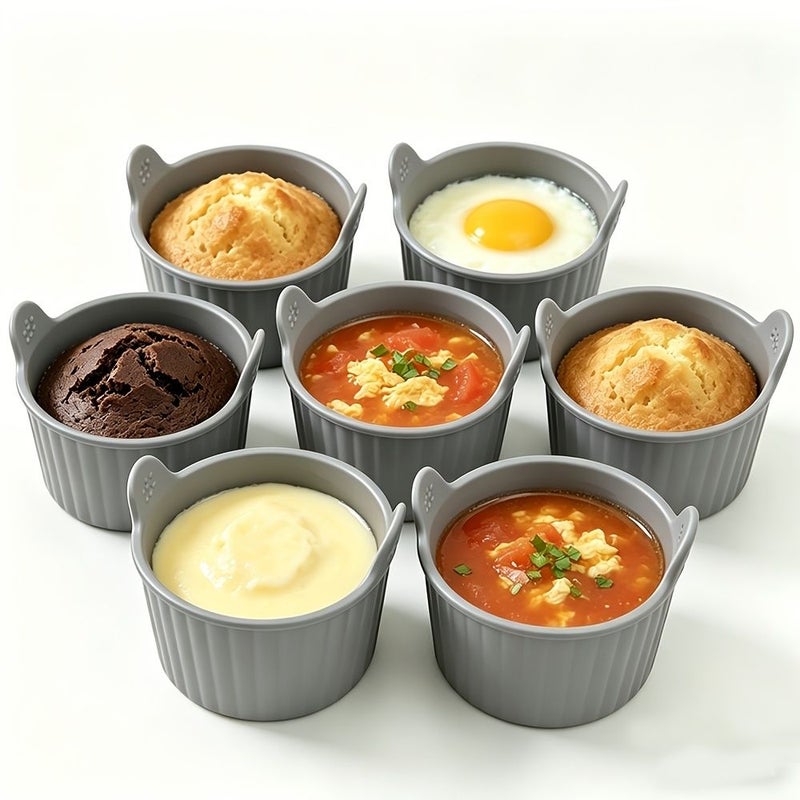 Greym 6piece Nonstick Air Fryer Round Baking Cup Reusable Easy Unmold - Image 1