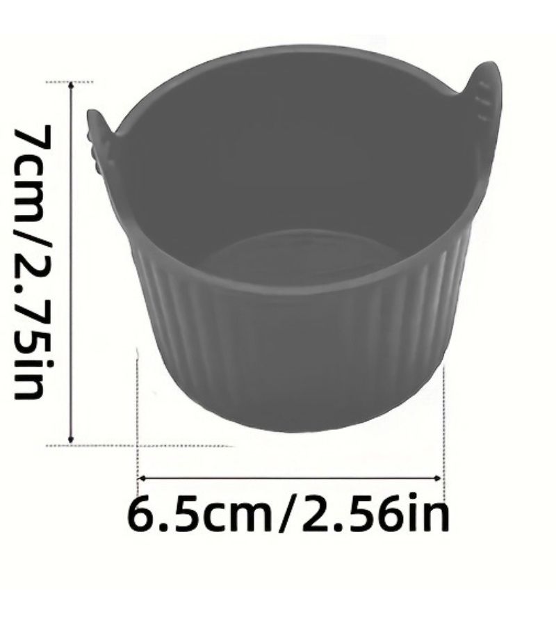 Greym 6piece Nonstick Air Fryer Round Baking Cup Reusable Easy Unmold - Image 5