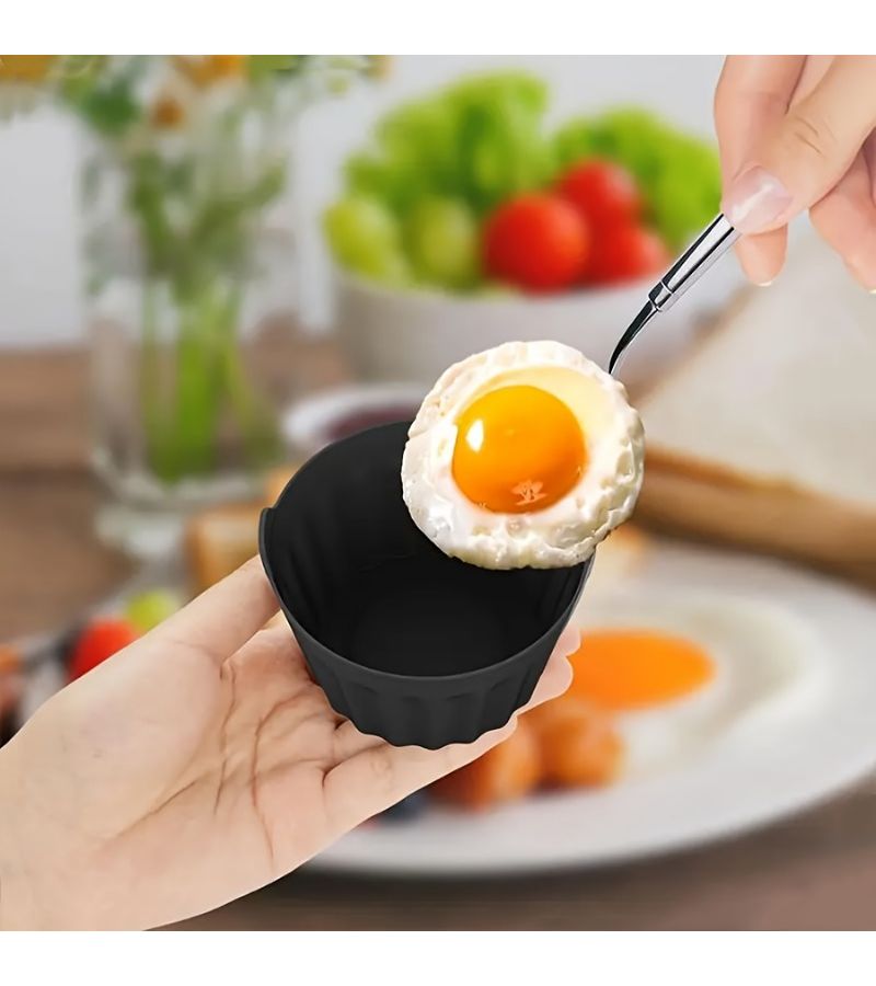 Greym 6piece Nonstick Air Fryer Round Baking Cup Reusable Easy Unmold - Image 3