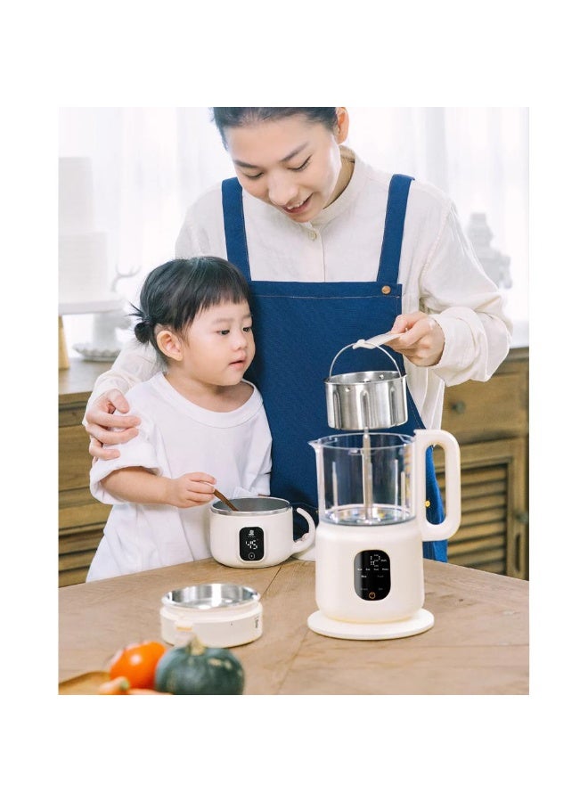Snow Bear Auto Stainless Steel Baby Food Cooker, Portable Baby Food Maker with Steamer and Blender, Multifunctional Baby Smart Heat Food Mixer, Best for Quick Homemade Baby Food Cooking - Image 5