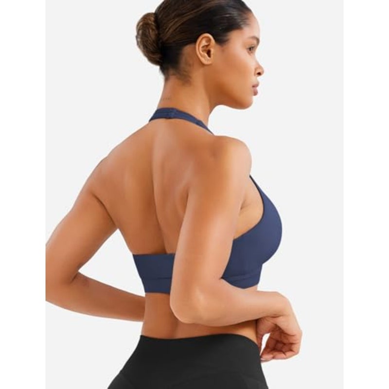حمالة صدر رياضية من YEOREO LuxFlow Cross Over Workout للنساء بدون ظهر حمالة صدر رياضية مبطنة - Image 5