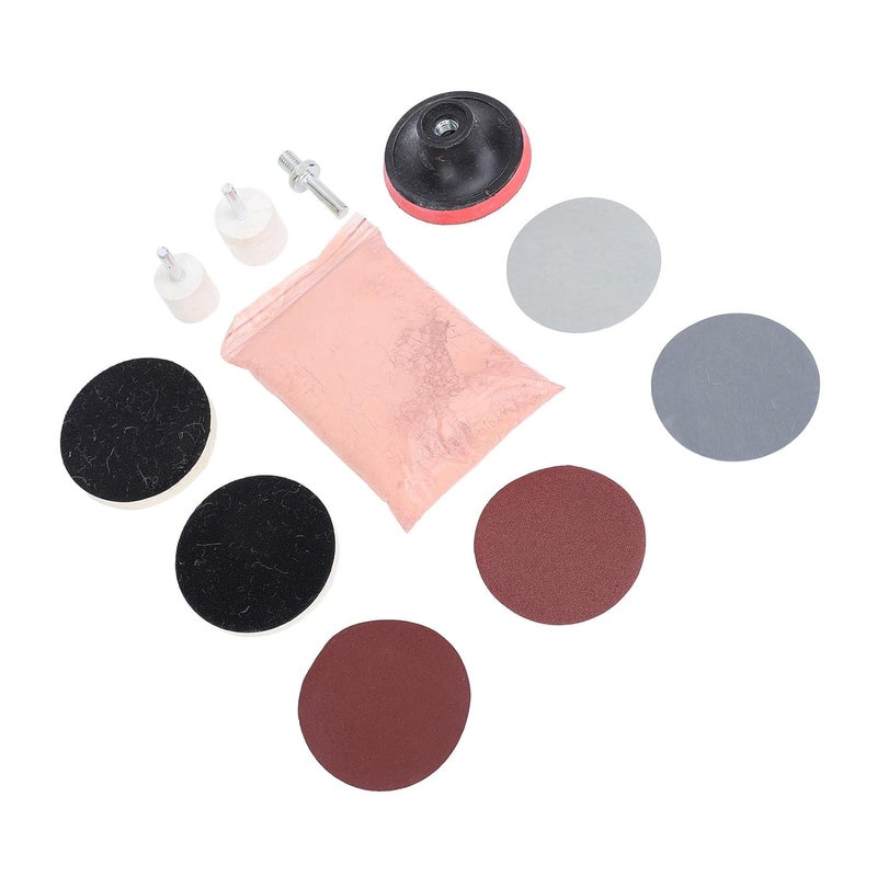 32Pcs Car Glass Polishing Kit with Cerium Oxide Powder Wool Wheels Sandpaper - Image 5