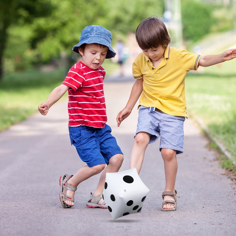 Blulu 3 Pack Large Inflatable Dice Jumbo Giant Inflatable Dice for Indoor Outdoor Broad Game Ludo Pool Party Favor(12 Inch,White) - Image 5