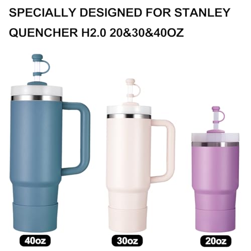 HYZ 8 Piece Accessories for Stanley Cup, Silicone Spill Proof Stopper Set and Protective Boot Including Straw Cover Cap for Stanley H2.0 20oz 30oz 40oz Tumbler, Indigo - Image 4