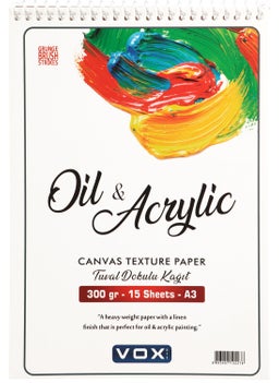 Vox Art 300 gr Acrylic Paint Notebook A3 15 Sheets  - Image 1