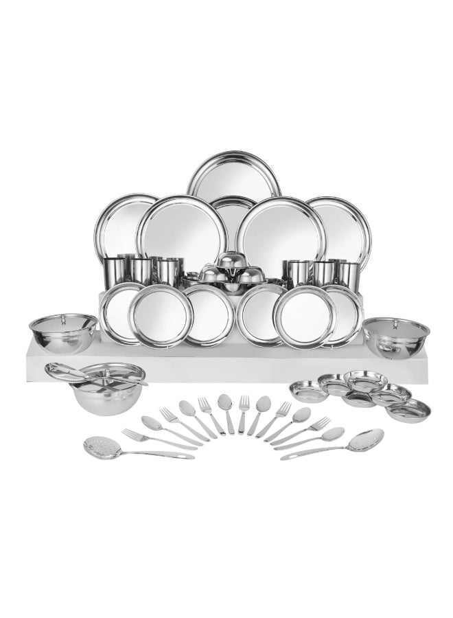 Shri & Sam Stainless Steel Solid Shagun Dinner Set (51 Pcs Set) - Image 1