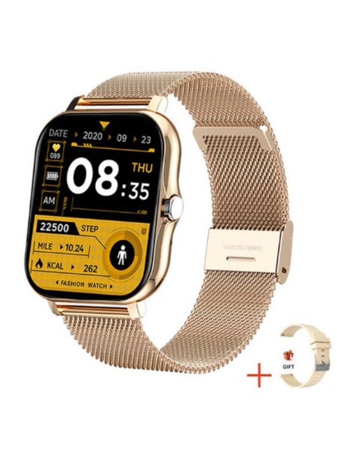 Bonic Smartwatch - Business Smartwatch, Waterproof Fitness Watch, Bluetooth Call, Men's Smartwatch, Zinc Alloy Vacuum Plated, Heart Rate Monitor, Women's Smartwatch - gold - Image 2