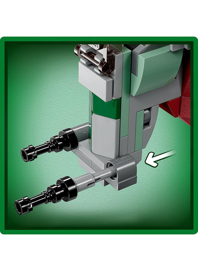 LEGO - Star Wars Boba Fett'S Starship Microfighter Building Toy Set; Easy-To-Build Gift Idea For Kids Aged 6 And Up; Includes A Character With A Blaster And Jetpack Accessory Element (85 Pieces) 75344 - Image 1