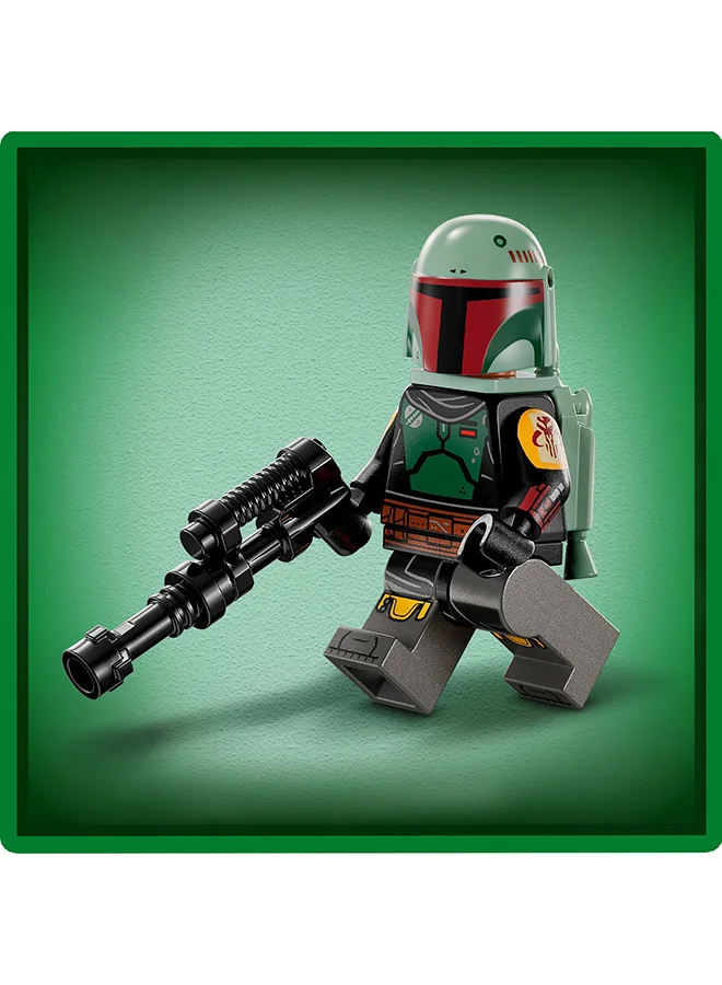 LEGO Star Wars Boba Fett'S Starship Microfighter Building Toy Set; Easy-To-Build Gift Idea For Kids Aged 6 And Up; Includes A Character With A Blaster And Jetpack Accessory Element (85 Pieces) 75344