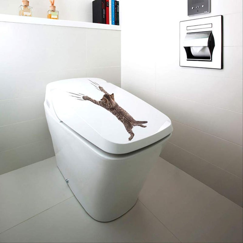 TTSAM 11PCS New 3D Removable Cartoon Animal Cats Large Wall Stickers, Easy to Peel Easy to Stick Safe on Painted Walls Cute Cat Decor Posters for Nursery Room Toilet Kitchen Offices - Image 4