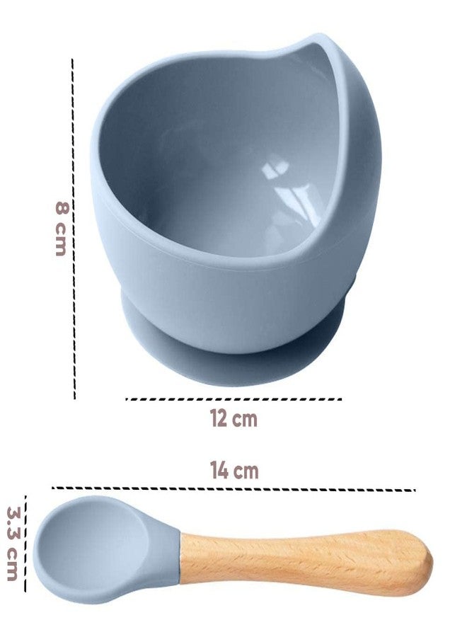 Vortipu Silicone Suction Baby Bowl – BPA-Free Toddler Feeding Bowl for Infants & Kids, Non-Slip, First Stage Baby Food Bowl – Microwave & Dishwasher Safe, Soft & Durable Baby Feeding Set (Sky Blue) - Image 2