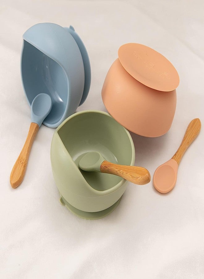 Vortipu Silicone Suction Baby Bowl – BPA-Free Toddler Feeding Bowl for Infants & Kids, Non-Slip, First Stage Baby Food Bowl – Microwave & Dishwasher Safe, Soft & Durable Baby Feeding Set (Sky Blue) - Image 5