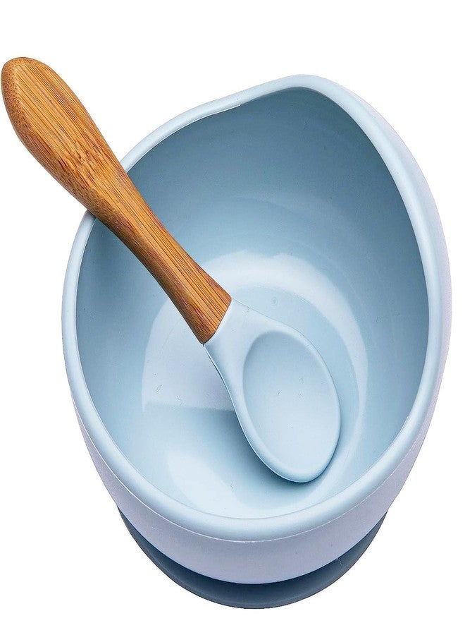 Vortipu Silicone Suction Baby Bowl – BPA-Free Toddler Feeding Bowl for Infants & Kids, Non-Slip, First Stage Baby Food Bowl – Microwave & Dishwasher Safe, Soft & Durable Baby Feeding Set (Sky Blue) - Image 1