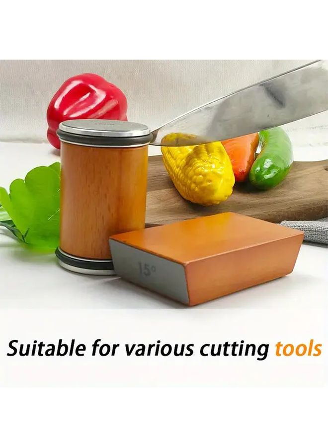 Off White Wooden Knife Sharpener 400 1000 1500 Grit No Electricity Needed - Image 5
