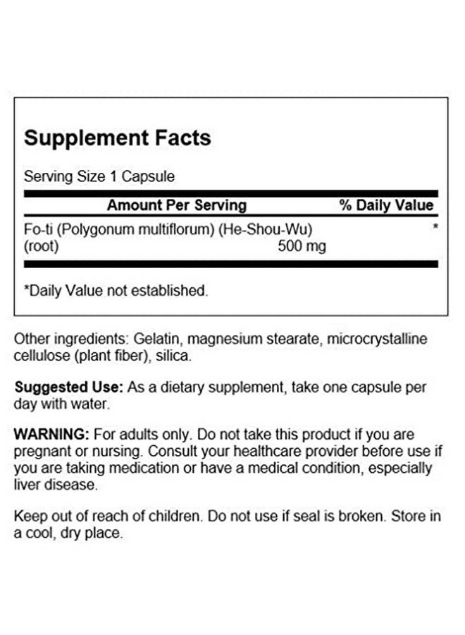 SWANSON Fo Ti 500 Milligrams 60 Capsules - Image 3