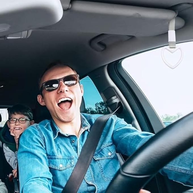 rayihni Tsurikawa Rings for Rear BumperHeart JDMStylish Interior and Exterior Car AccessoriesCute Heart DesignBlack4 Pieces - Image 5