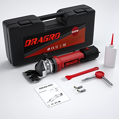Dragro Sheep Clippers 600W, Professional Animal Shearing Machine, Farm Livestock Grooming Kit, Heavy Duty Electric Clippers for Thick Coat Animals (Sheep Clippers-600W) - Image 2