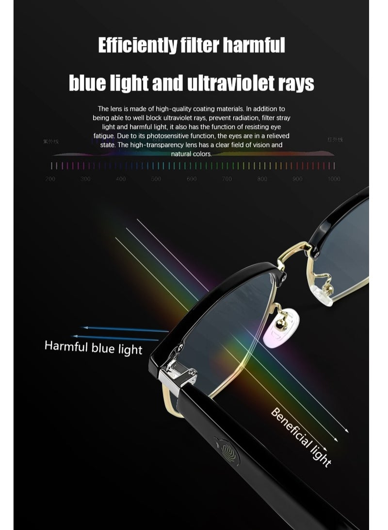 جولف لينك نظارات ذكية MZ09 للقيادة والملاحة الصوتية والنظارات الشمسية وركوب الدراجات والمشي لمسافات طويلة وحماية من الأشعة فوق البنفسجية ومضادة للإشعاع نظارات ذكية سوداء - Image 2
