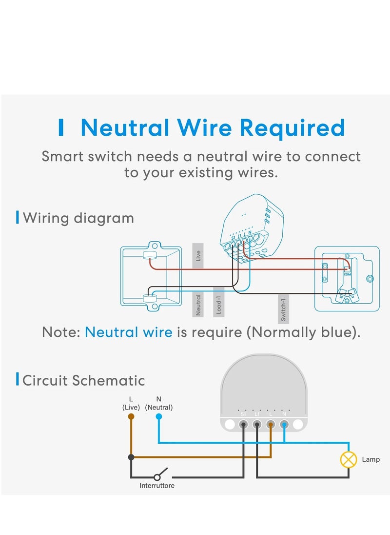 meross - Meross Smart In-Wall Switch-MSS810HK-UN - Image 1